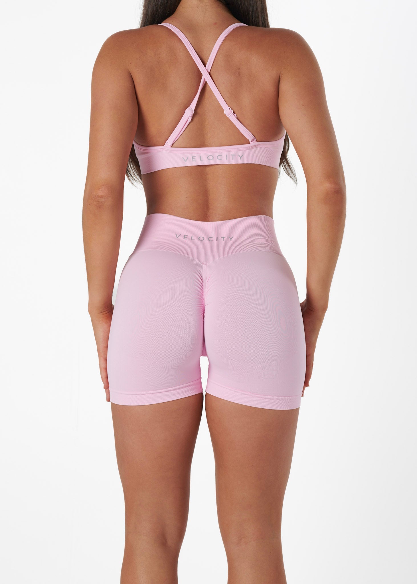 SIGNATURE SCRUNCH SHORTS - STRAWBERRY